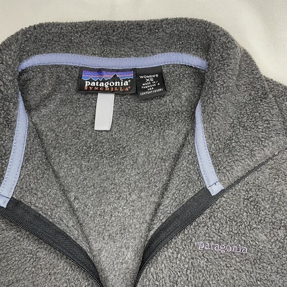 Vintage Patagonia Synchilla Full Zip Jacket Women’s XS Gray Fleece Made in USA - Picture 10 of 10